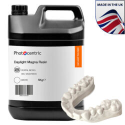 photocentric daylight magna dental model white Resina per stampa 3D per creare modelli accurati e ad alta risoluzione, specialmente per lavori dentali.