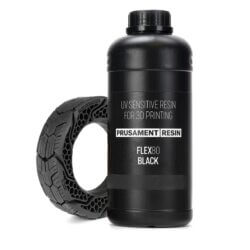 Prusament Resin Flex80 Black 1kg Resina per stampa 3D, flessibile con elevata precisione dimensionale e dettaglio. Simile alla gomma, Shore 80A.