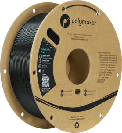 Polymaker polysonic pla Filamento innovativo per la stampa 3D ad alta velocità, senza compromettere la resistenza o la qualità.