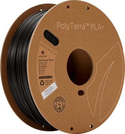 polymaker polyterra pla plus Filamento per stampa 3D realizzato con bioplastiche sostenibili, modificato per aumentarne tenacità e durata.